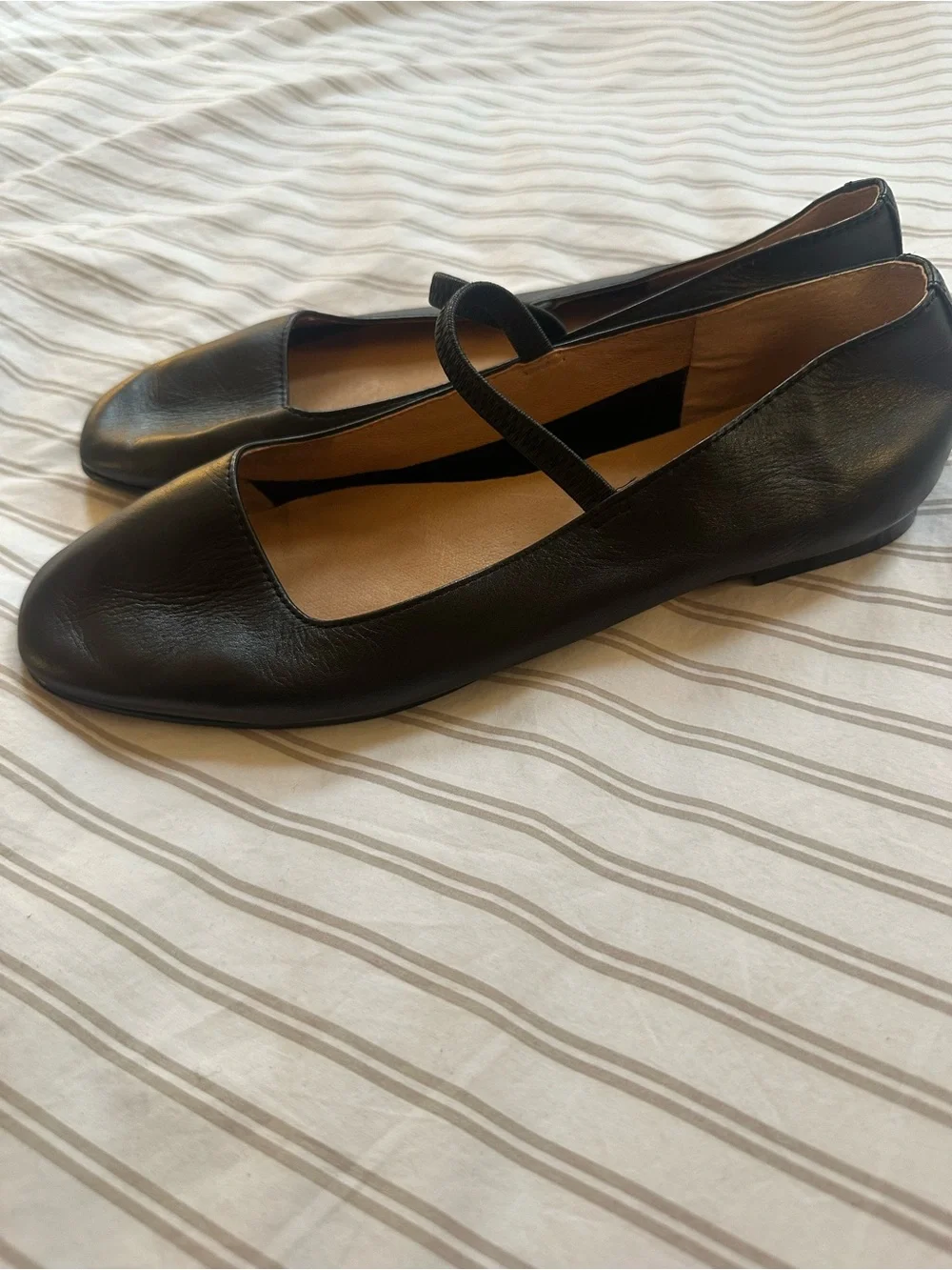 Madewell Greta Mary Jane Flat - 7.5 True Black Excellent Condition Ballet Flats